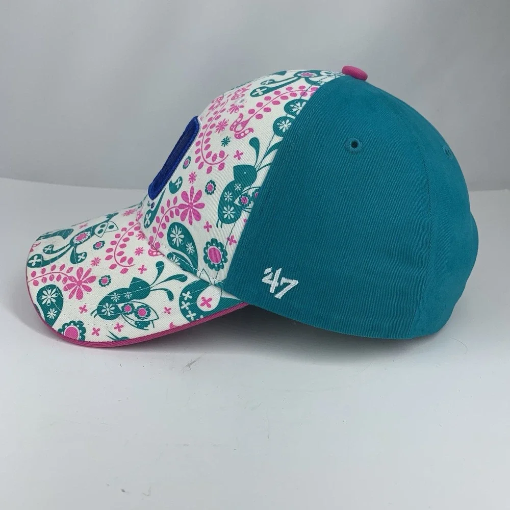 Duke Blue Devils YOUTH Hat Teal Pink Adjustable '47 Kids Baseball Cap